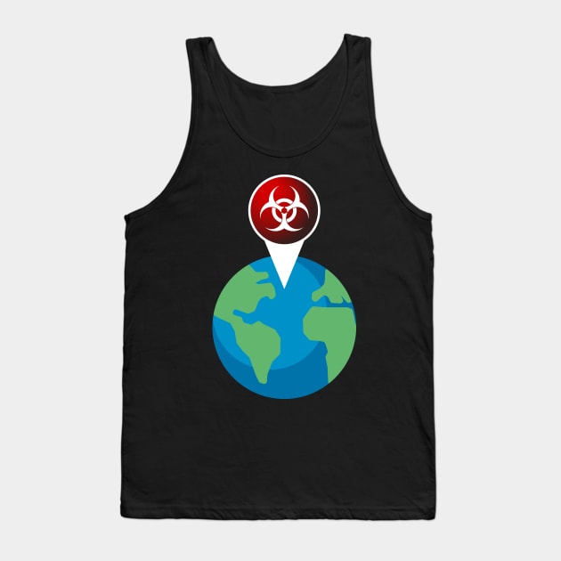 Infected world corona COVID-19 Pandemic Design Tank Top by SNZLER